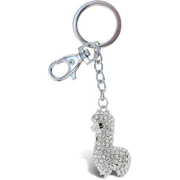Aqua79 Cute Penguin Keychain - Silver 3D Sparkling Charm