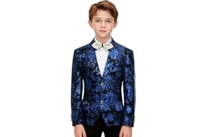 Lycody Boys Velvet Blazer Kid Toddler Tuxedo Suit Jacket