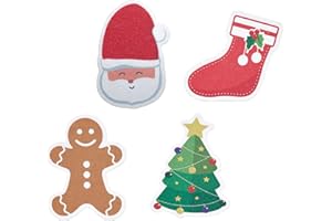 TIDTALEO 4pcs Christmas Dish Scrubbers Non-Scratch Kitchen Sponges with High Absorbency Quick Dry Reusable