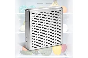 HOMIKE Refrigerator Deodorizer,10 Years Long Fridge Odor Eliminator,Car Air Freshener,Closet Odor Absorber,Outperforms Baking Soda and Bamboo Air Purifying Bags，Stainless Steel