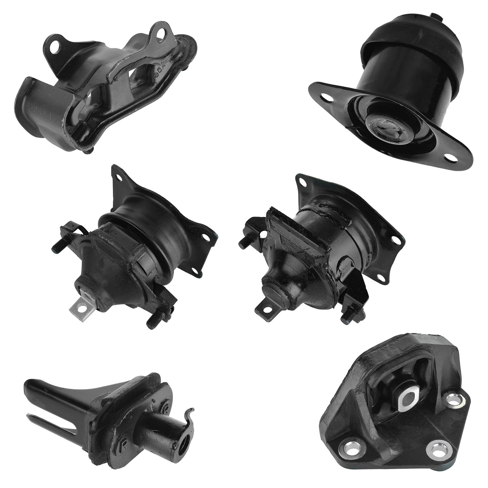 TRQ Engine Motor Transmission Mount Kit Set of 6 Compatible with 03-07 Honda Accord Image
