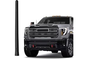 AntennaMastsRus - The Original 6 3/4 INCH is Compatible with GMC Sierra 2500 (2020-2026) - Car Wash Proof Short Rubber Antenna - Reception Guaranteed - German Engineered - Internal Copper Coil