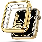 top4cus 41mm Protective Case for Apple Watch Series 9/8/7, Gold | Soft Flexible Protector, Daily Use Cover for Women Men, Overall Anti-Scratch Bumper, Shockproof, Waterproof, Workout