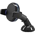 Scosche MGQWDDP-XTET MagicGrip Wireless Charging Double Pivot Windshield/ Dashboard Phone Mount for Car with Suction Cup, Black