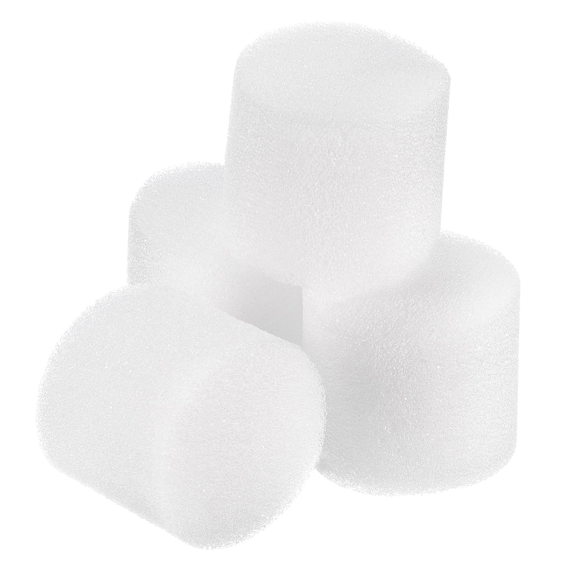 M METERXITY 50 Pack Hydroponic Sponges - Growth Medium Cylindrical Sponge Apply to Home Vegetable Flower Cultivation, (1.26 Inch, White)