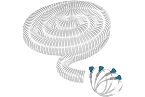 PVC Dust Collection Hose 2 1/2" x 10', Puncture Resistant PVC Dust Collection Hose, Flexible Clear PVC Dust Collectors for by Oycevila
