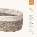 La Jolie Muse Rope Storage Baskets Set of 3 White Brown Cotton view 5