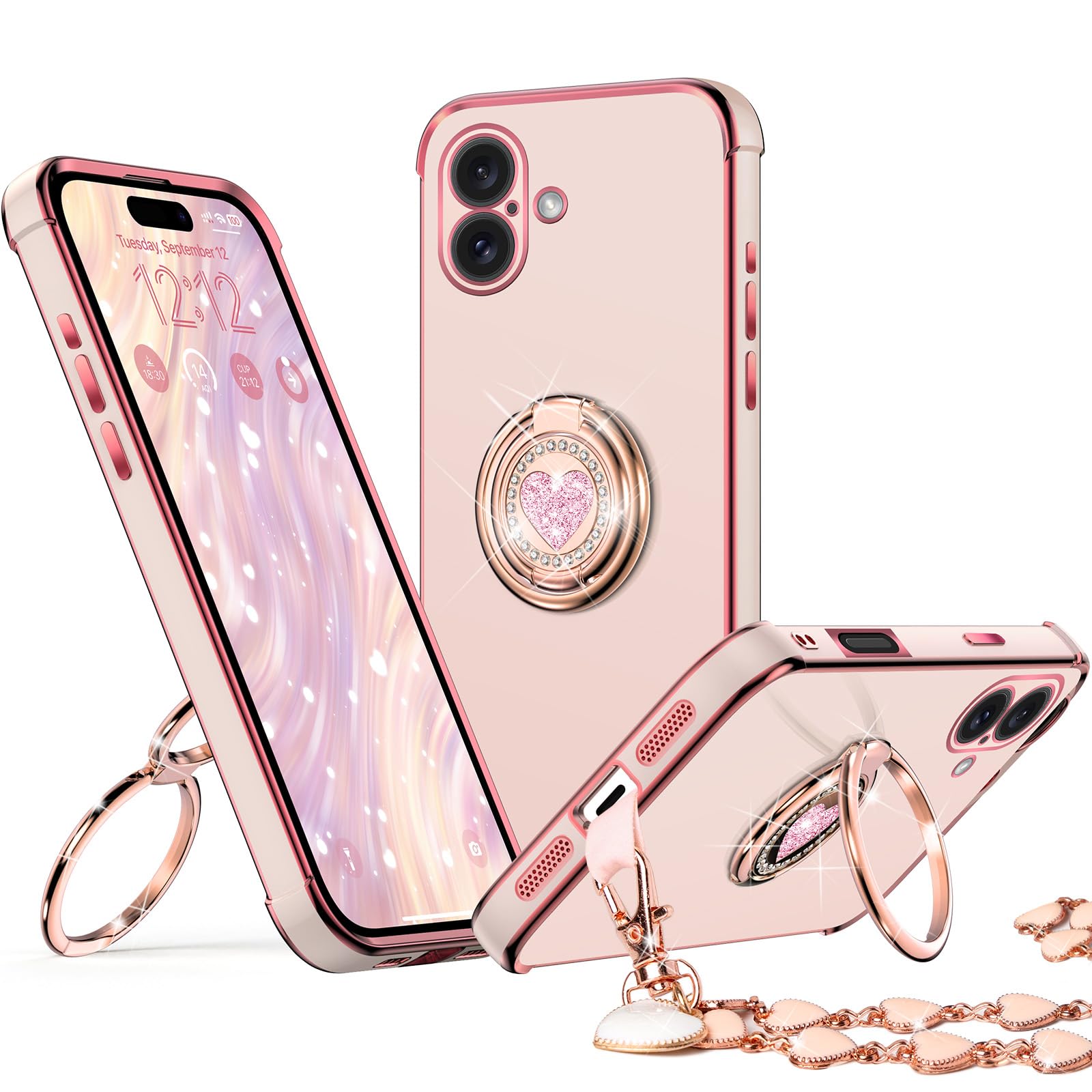 XYZ for iPhone 16 Plus Case with Stand, Phone Case