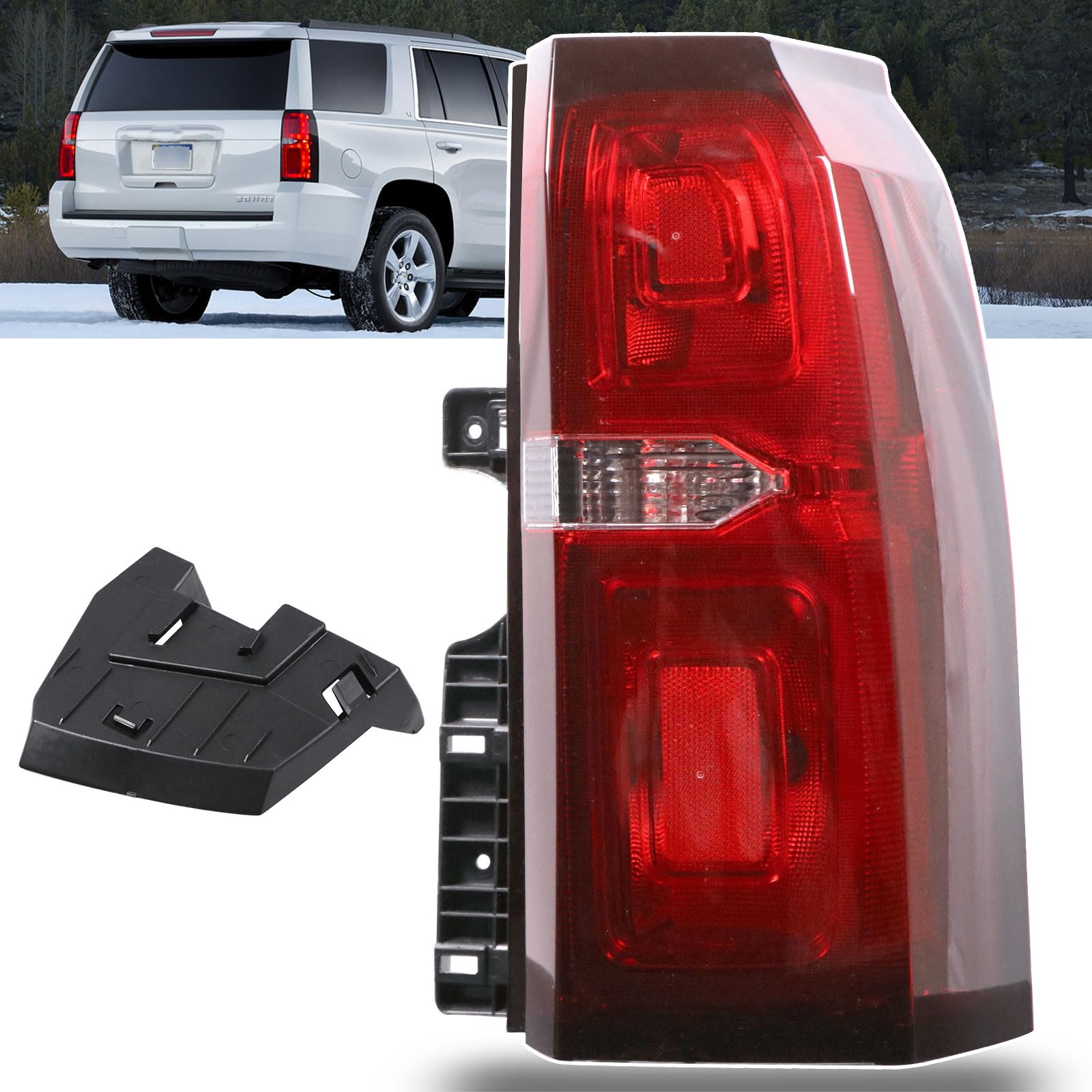 Photo 1 of Goopool Tail Light Assembly Compatible with 2015 2016 2017 2018 2019 2020 Chevy Tahoe Suburban LED Brake Lamp Right Passenger Side 84467059 GM2801264