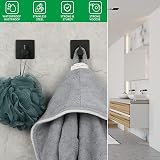The Bog Standard Black Towel Holder 2 Pack Self Adhesive 304 Stainless Steel No view 6