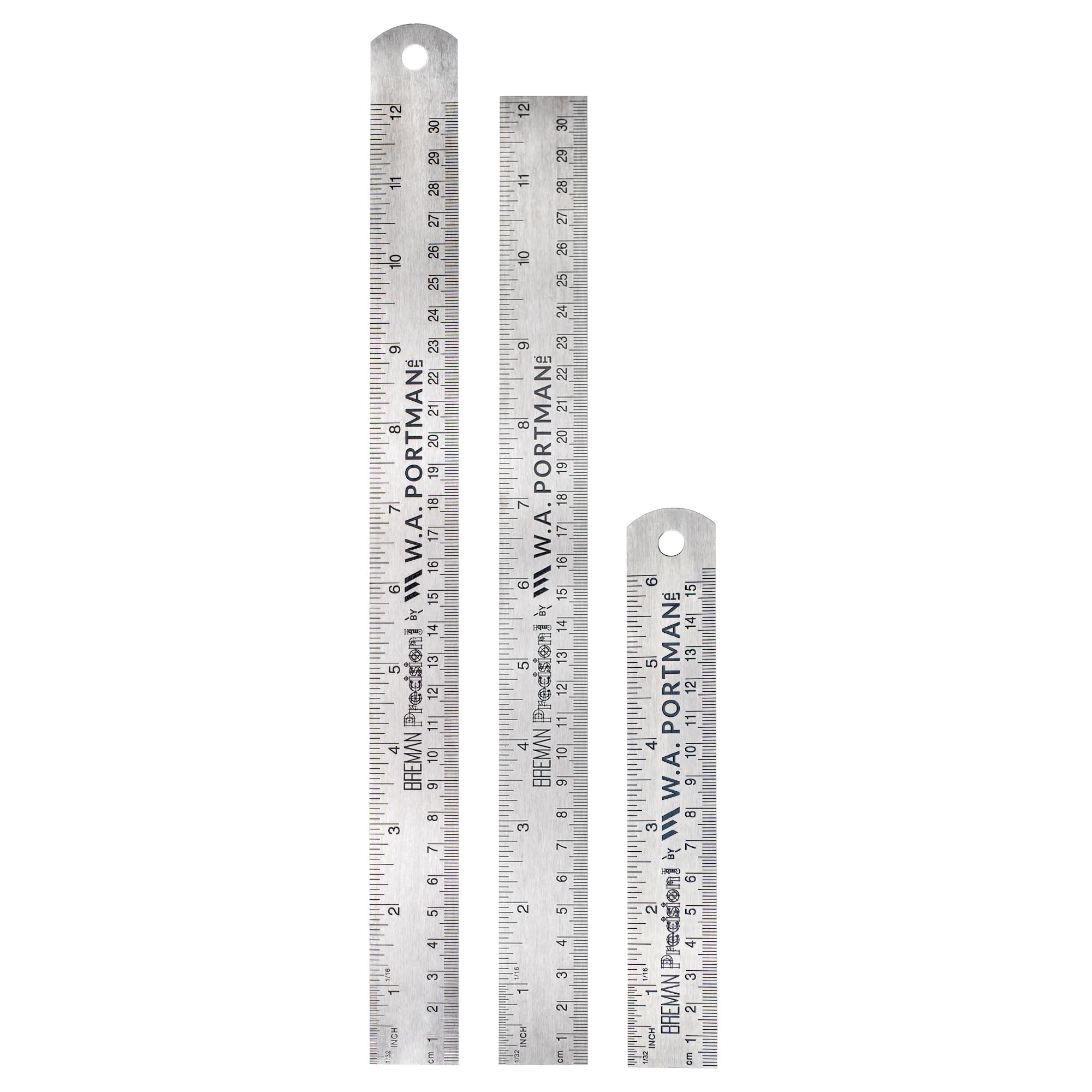 Mua Breman Precision Metal Ruler Set – 3-Pack Stainless Steel Metric ...