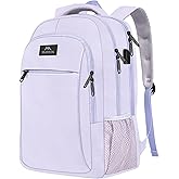 MATEIN Laptop Backpack for Girls, 15.6 Inch College School Backpack for Women with USB Charging Port, Water Resistant Durble Slim Students Bookbag Casual Daypack Travel Computer Nurse Work Bag Gift