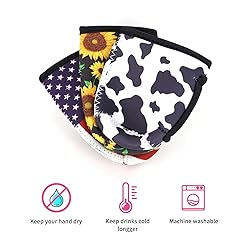 3 Pack Reusable Neoprene Insulated Can Sleeve with