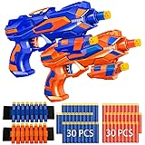 2 Pack Blaster Guns Boys Toy-with 60 Soft Foam