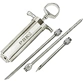 Heavy Duty Meat Injector 304 Stainless Steel - Seasoning Injector - Marinade Injector Syringe Includes 3 Needles [New and Improved 2025]