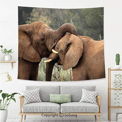 Amazon Com Safari Decor Wall Tapestry Two Wild Savanna