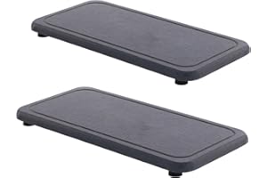 NiuYichee 2 Pcs Water Absorbing Stone Trays, Kitchen/Bathroom Sink Soap Dish, Diatomite Tray Used for Hand Soap & Cosmetic Bottles in The Modern Home, 4" W x 8.3" L, Dark Gray