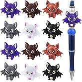 HUAAPLEVLA 12Pcs 3D Bat Silicone Beads for Keychain Making Unique 3D Halloween Focals Animal Focal Beads for Pens Bracelets Necklace Earrings DIY Crafts Jewelry Making