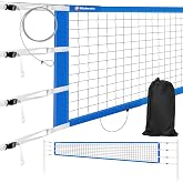 Volleyball Net Replacement with Aircraft Steel Cable, Scoring Design | Anti-UV &amp; Heavy Duty Volleyball Net for Outdoor, Backyard, Pool, Schoolyard, Beach - Easy Set Up with Storage Bag