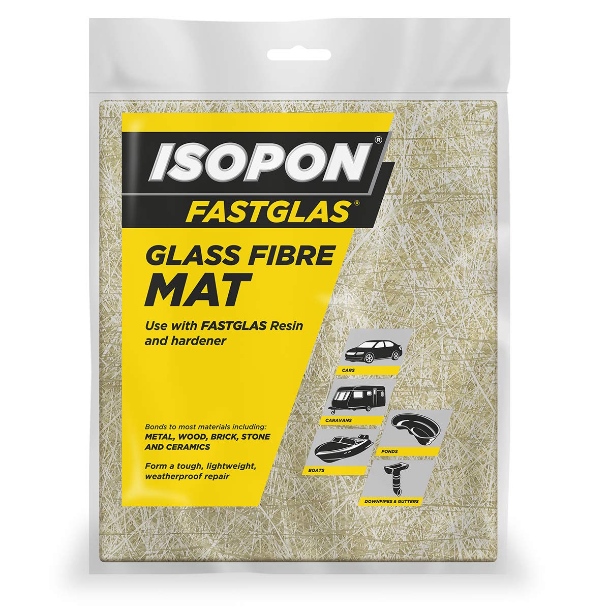 U-POL Isopon Fastglas Laminating Glass Fibre Mat 0.55 m2, White