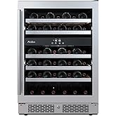Avallon AWC242DZRH 24 Inch Wide 45 Bottle Capacity Dual Zone Wine Cooler with Right Swing Door