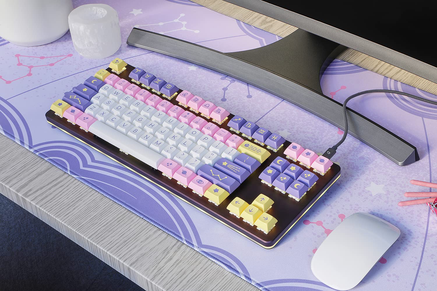 DROP DSA Astrolokeys Keycaps - ABS Doubleshot Legends, MX Style for Mechanical Keyboards, 104-key Kit Covers Tenkeyless and Fullsize Keyboards by Signature Plastics