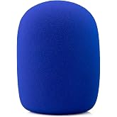 LEFXMOPHY AT2020 Pop Filter, Windscreen for Audio-Technica AT-2020 AT-2035 AT-2040 AT-2050 ATR2500 ATR2500X AT-4040 Microphones Foam Mic Cover Wind Screen Blue