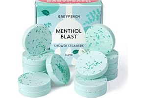 BABYPEACH Shower Steamers Aromatherapy 16 Pack, Shower Bath Bombs, Shower Tablet, Eucalyptus Menthol Essential Oil, Stress Relief and Relaxation Spa Gift for Women Men, Self Care Birthday Gifts Set