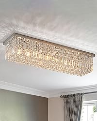 7PM Rectangular Chandelier, Modern Dining Room