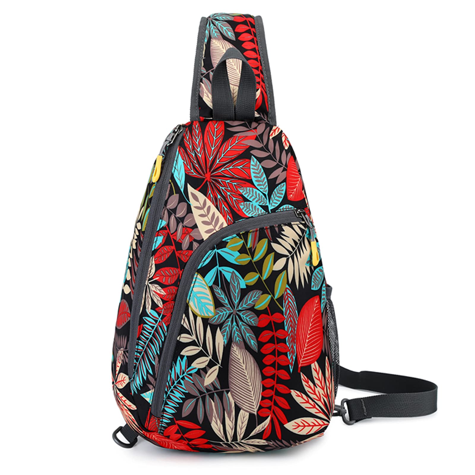 FANDARE Small Sling Bags Chest Pack Shoulder Backpacks Unbalance Ultralight Crossbody Bags Waterproof Outdoor Travel Rucksack Running Gym Hiking Daypacks for Men Women Kids Red