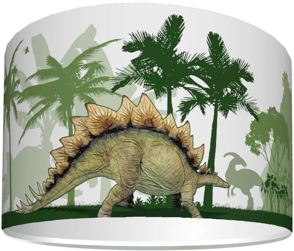 Abat-jour Jungle Verte Stikkipix – Ø 40 Cm – Décor Jungle Pour Lampe Pied Ou Suspension – Enfant Garçon Fille – Montage Facile, Sans Polluants