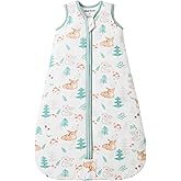 Baby Sleeping Bag 2.5 TOG Cotton Winter Sleep Sack for Newborn babies, Unisex Baby Wearable Blanket with Animal Patterns, Deer, L