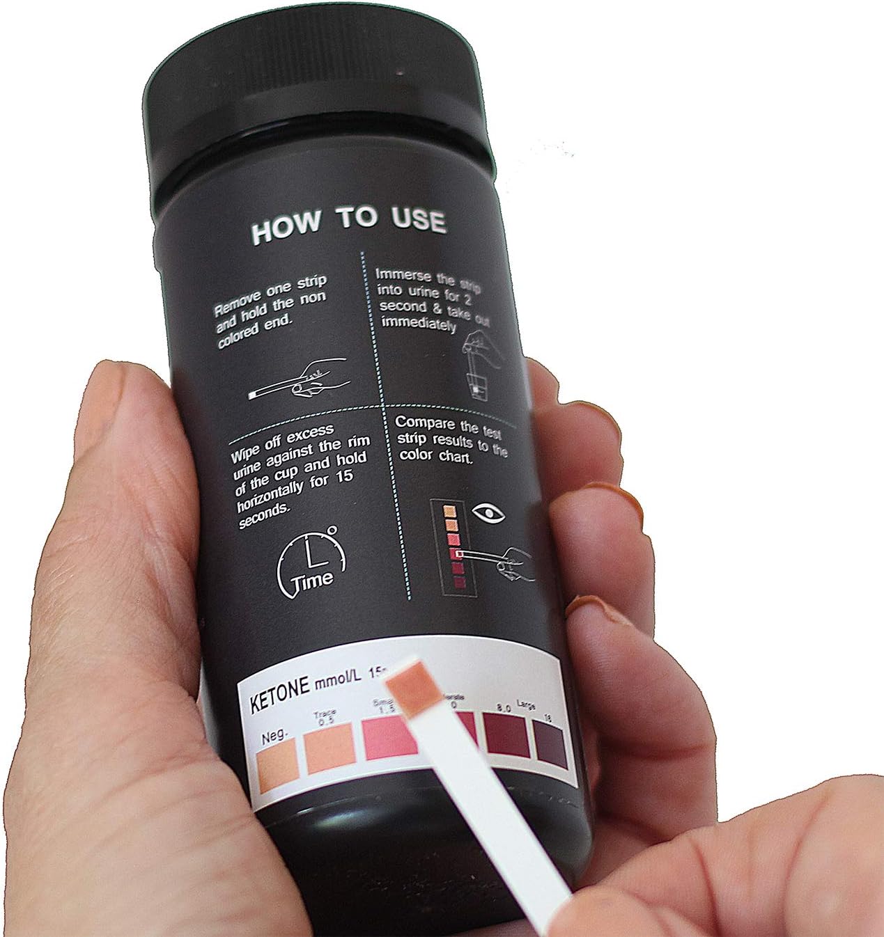 Easy Keto Ketone Testing Strips: For Urinalysis 150 High Grade Test Sticks Accurately Measure Urine Level For Ketones Perfect For Ketogenic Paleo Low Carb and Atkins Diets and Monitoring Ketosis: Health & Personal Care