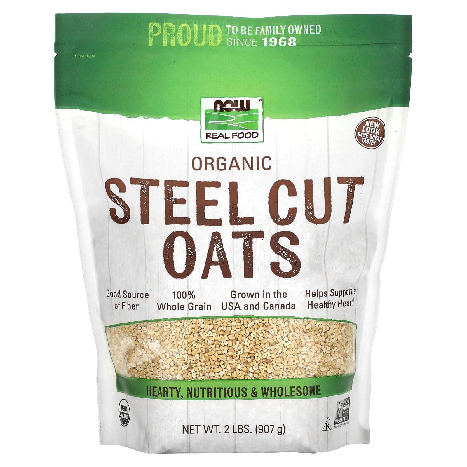 Now Foods Organic Steel Cut Oats,, 907 g