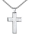 U7 Stainless Steel Cross Chain for Men Big Hip Hop