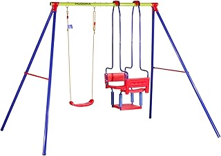 HUDORA Schaukel-Gestell HD 700, metall mit Kinder-Schaukel & Gondel-Doppelschaukel - 64011