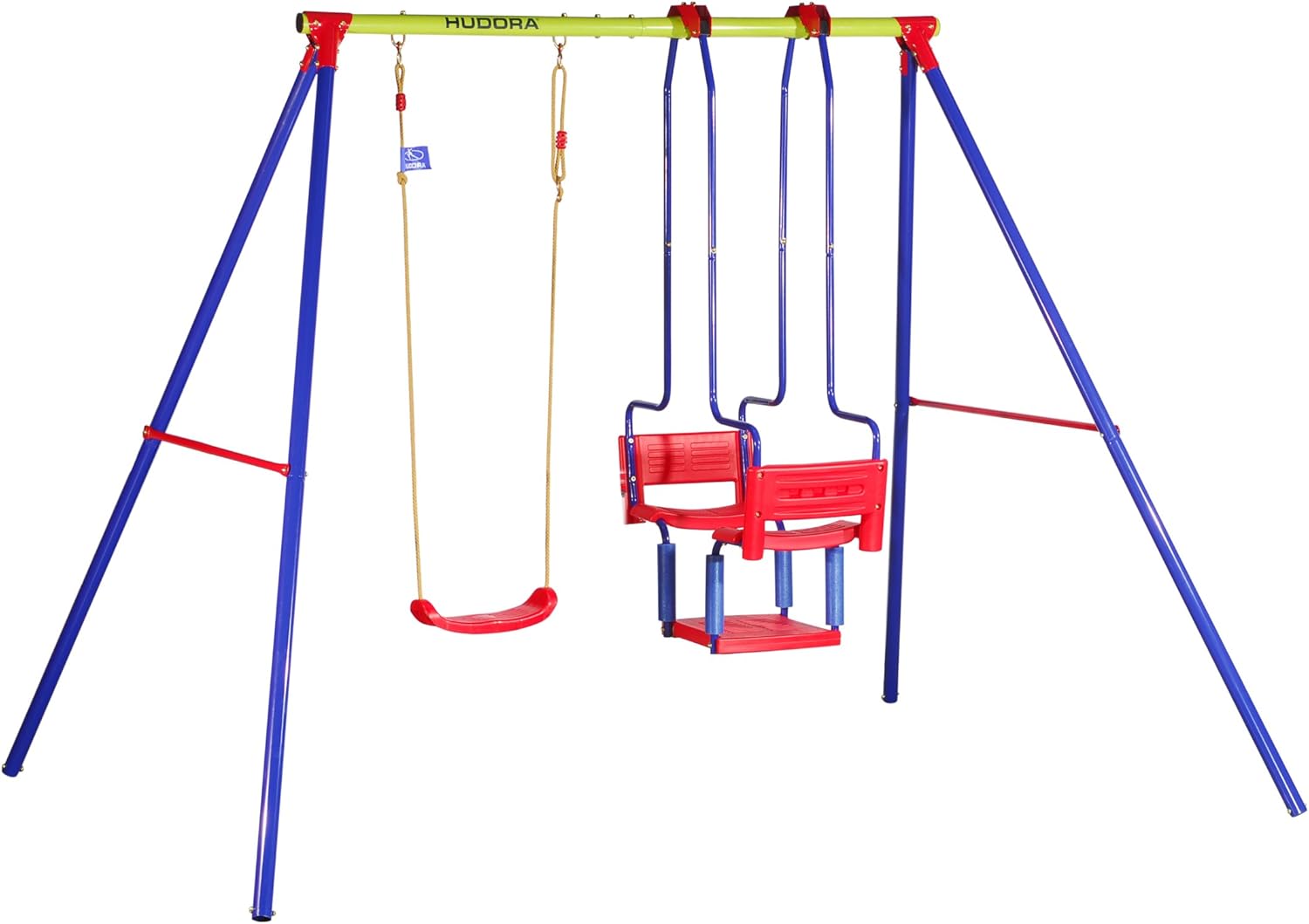 HUDORA Schaukel-Gestell HD 700, metall mit Kinder-Schaukel & Gondel-Doppelschaukel - 64011