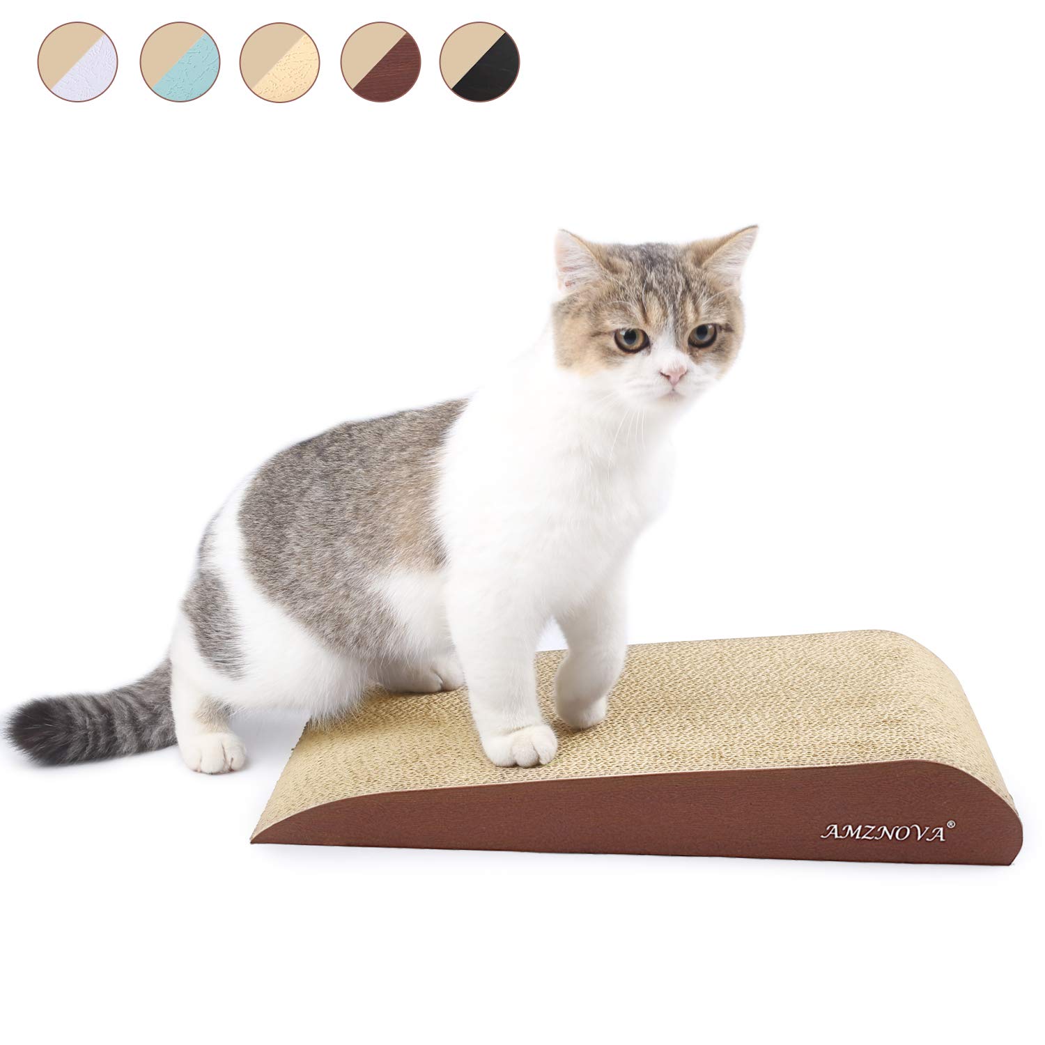 AMZNOVA Incline Cat Scratchers Cardboard, Durable Kitty Scratching Pad