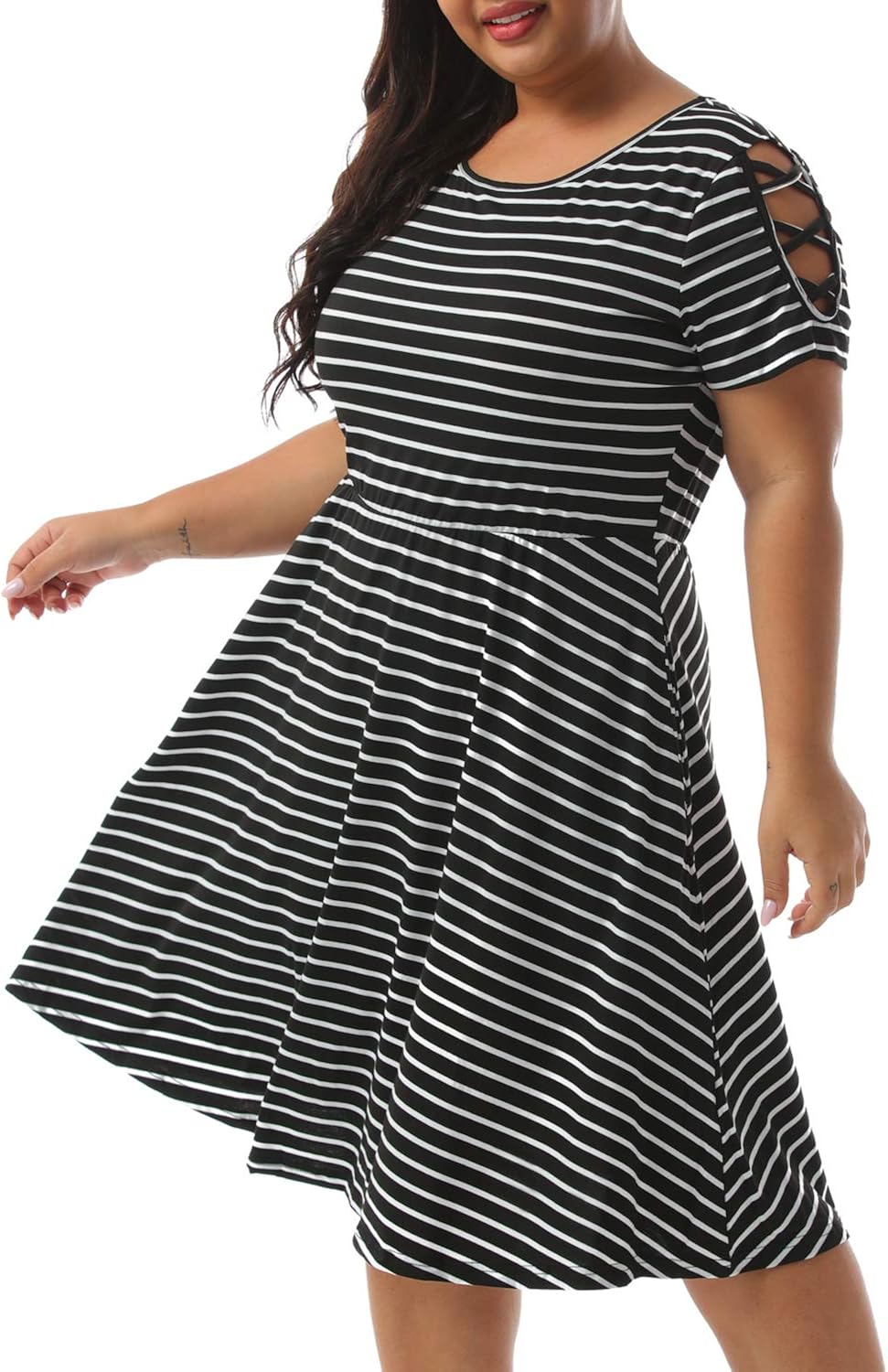 plus size flare dress