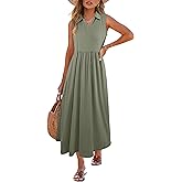ANRABESS Womens Casual Dress Summer Sleeveless V Neck Sundress Aline Flowy Beach Maxi Dresses Travel 2026 Vacation Outfits