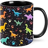 Dinosaur Coffee Mug for Women Ceramic Tea Cup with Handle 11oz Funny Novelty Mugs Porcelain Mug Gift for Office Home