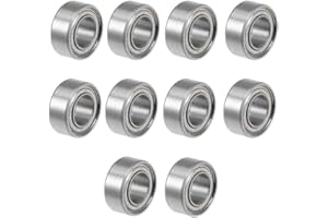 Donepart Precision MR52ZZ Small Bearings, 2mm ID 5mm OD 2.5mm Width, MR63ZZ Double Shielded Deep Groove Micro Bearing, Premium Quality for Small-Scale Applications (10)