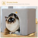 PAWZ Road Small Cat Tree 73cm Indoor Activity Tower Grey with Scratching Posts view 5