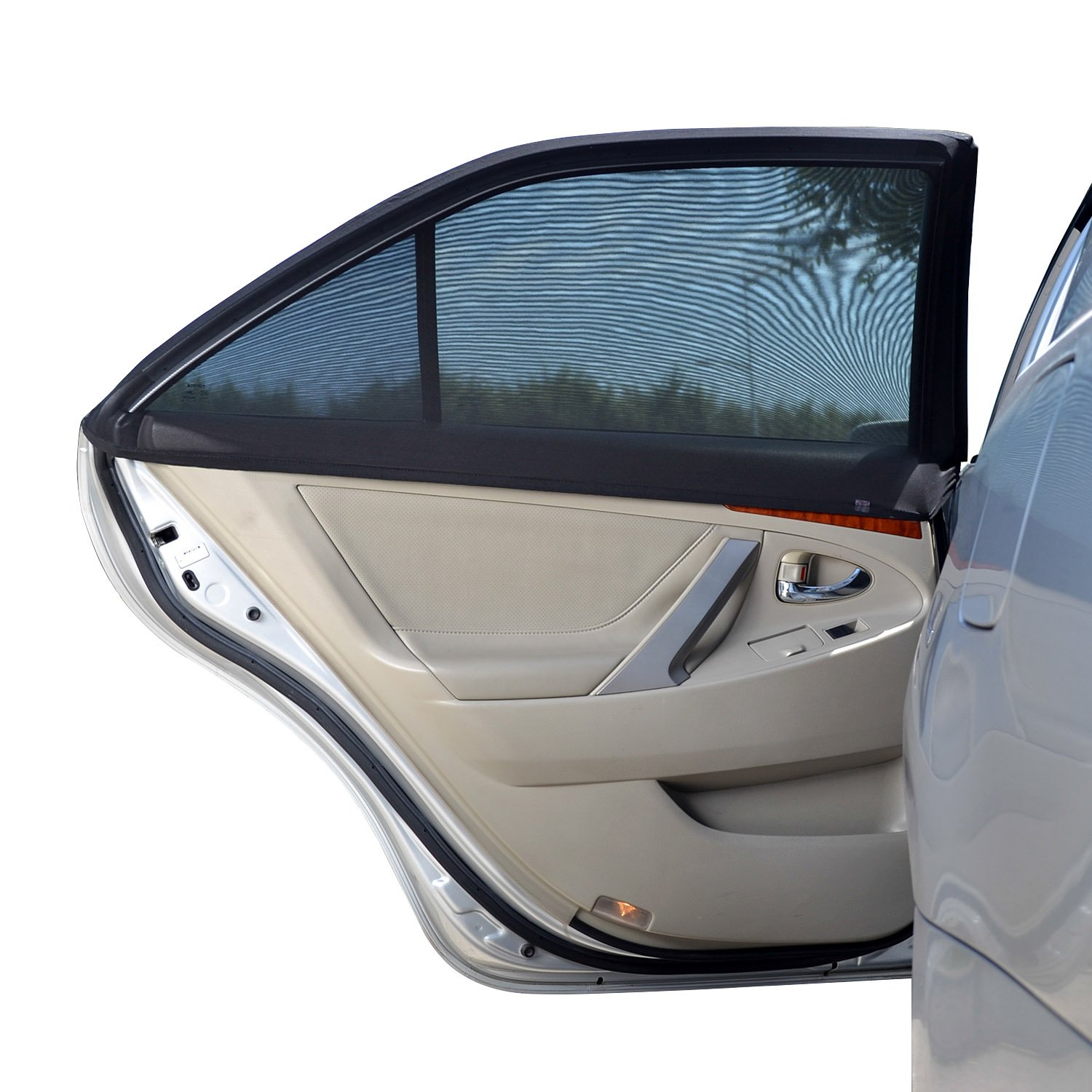 WANPOOL Universal Fit Car Side Window Baby Sun Shade -Protects Your Kids from Sun Burn - Double Layer Design -Maximum Protection - 2 Pieces