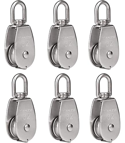 2 Pieces M50 Lifting Double Pulley Block Crane 304 Stainless Steel - View #11