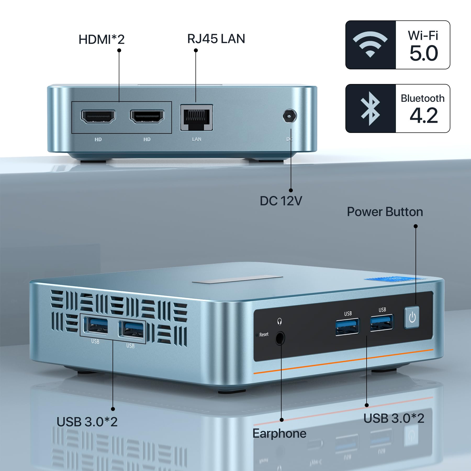 Peladn mini pc desktop computer intel 11th gen n5095 up to 2 9ghz