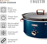 Tower Cavaletto 6.5 L Slow Cooker Midnight Blue Rose Gold T16043MNB view 2