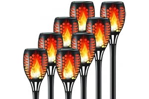 Aityvert Outdoor Solar Torch Lights, Flame Decorative Ambient Garden Path Lights, Waterproof Flickering Flame Lights (92006-8)