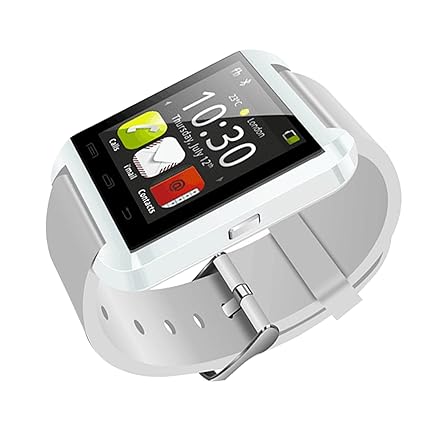 Bluetooth U8 Smartwatch Digital Wrist Watch Phone Mate w/Remote Camera Control, Passometer (White)