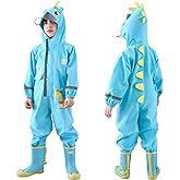 Kids Toddler Boys Girls Rain Suit Waterproof One Piece Coverall S-XL Size 1-6 Years